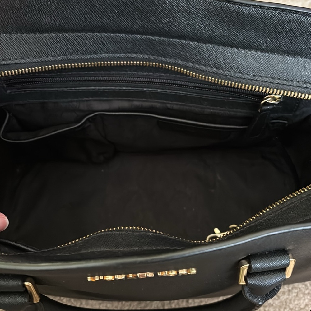 Michael Kors Black and Gold Satchel Bag - Picture 8 of 14